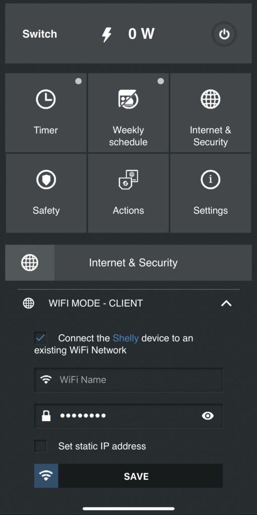 Mongoose OS WiFi asetukset